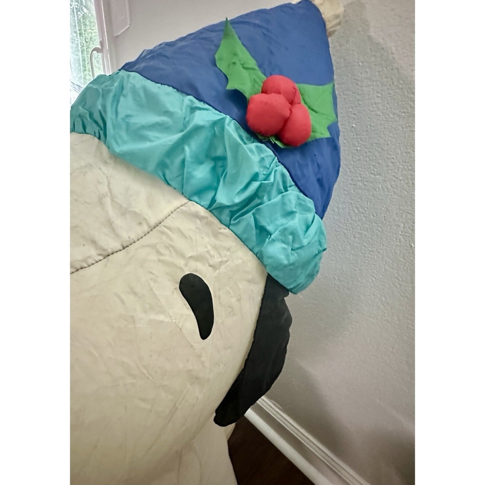 Rare Gemmy 3 Ft Snoopy Peanuts Airblown Inflatable W/ Blue Scarf & Hat Christmas - Picture 5 of 16